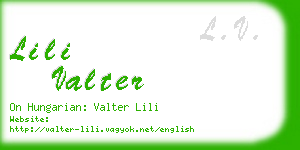 lili valter business card